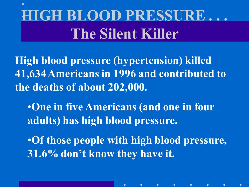 HIGH BLOOD PRESSURE...