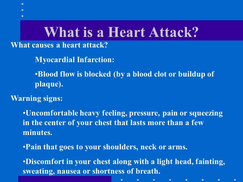 What is a Heart Attack. What causes a heart attack.