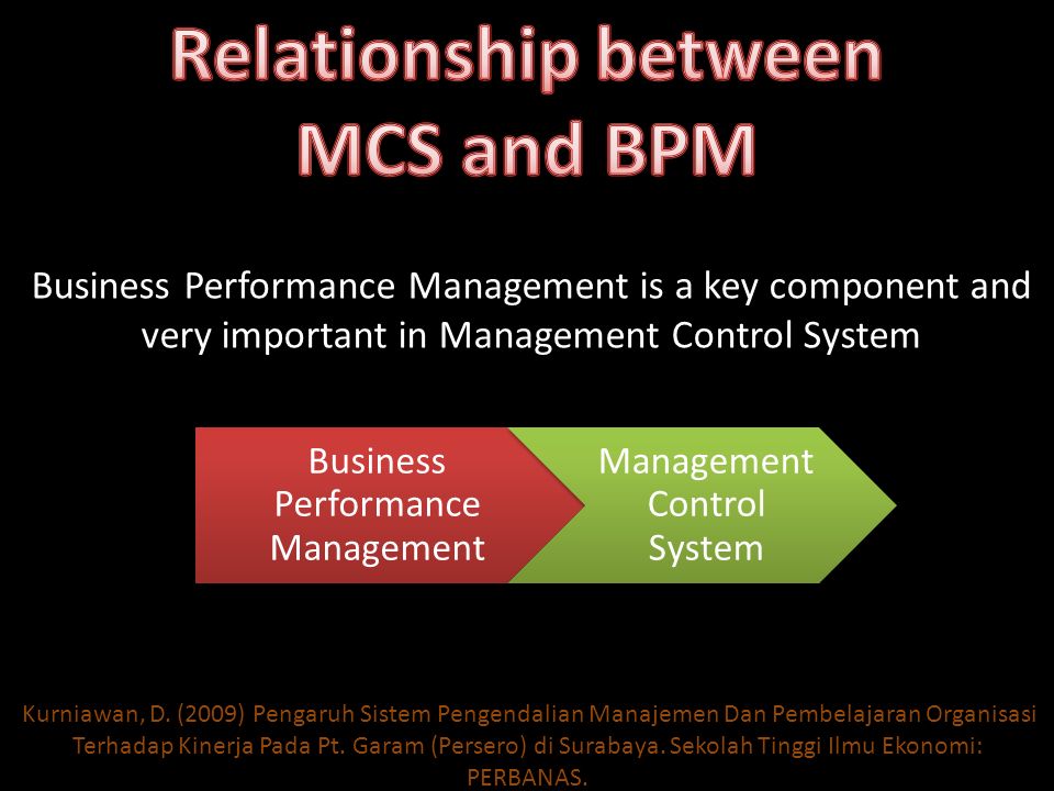 management control system mcs Management control system (mcs) merupakan gabungan dari kata management dan control system management adalah proses pengorganisasian, perencanaan, pengintegrasian, dan menghubungkan aktivitas-aktivitas organisasi untuk mencapai tujuan organisasi sedangkan control system adalah seperangkat sistem formal. management control system mcs Management control system (mcs) merupakan gabungan dari kata management dan control system management adalah proses pengorganisasian, perencanaan, pengintegrasian, dan menghubungkan aktivitas-aktivitas organisasi untuk mencapai tujuan organisasi sedangkan control system adalah seperangkat sistem formal.