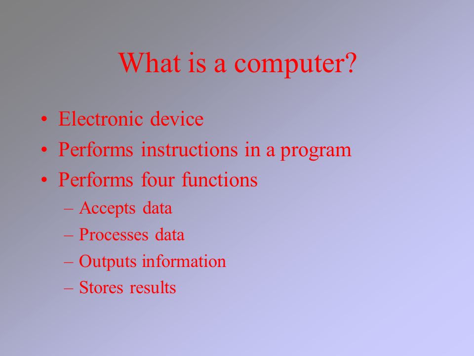 What is a computer.