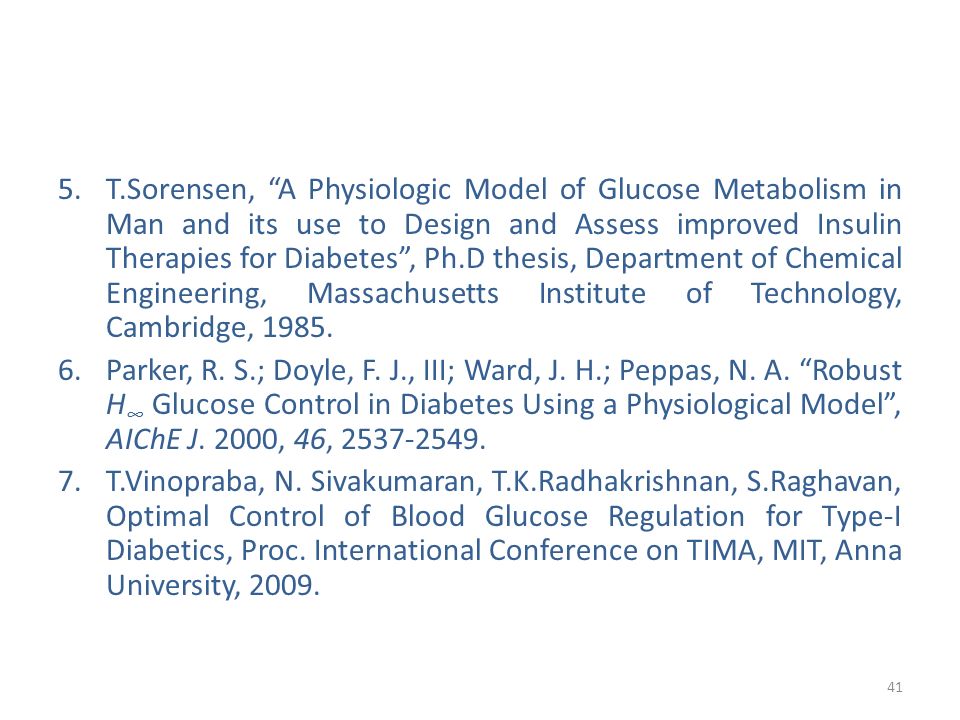 Parker and doyle and glucose