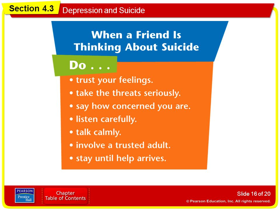 Section 4.3 Depression and Suicide Slide 16 of 20