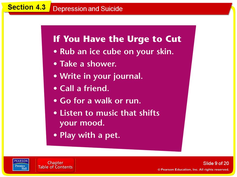 Section 4.3 Depression and Suicide Slide 9 of 20