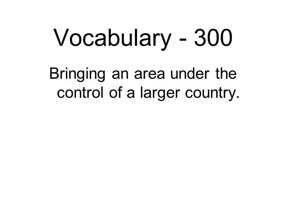 Vocabulary – 200 Isolationism