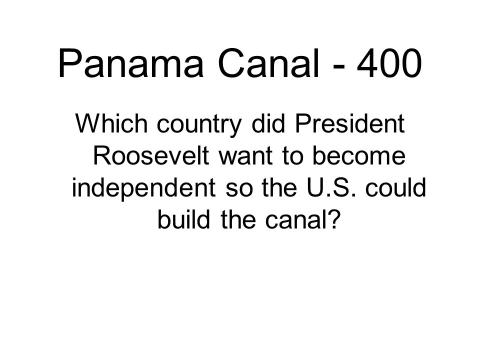Panama Canal France