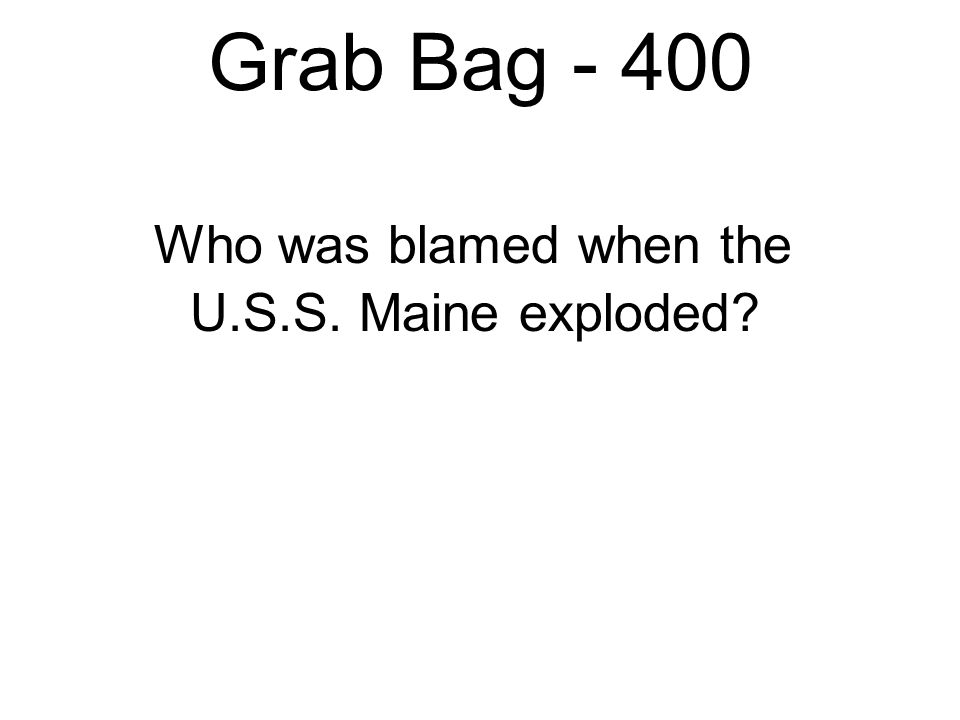 U.S.S. Maine Grab Bag – Daily Double