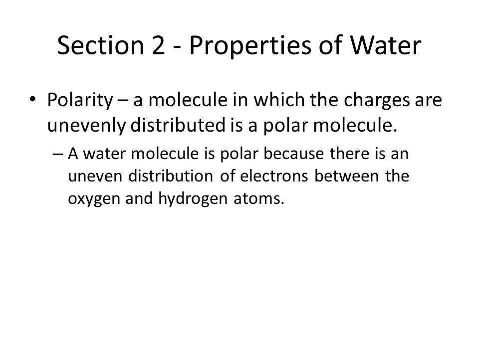 Chapter 2 The Chemistry Of Life Section 1 Nature Matter 7 Section 2 Properties Of