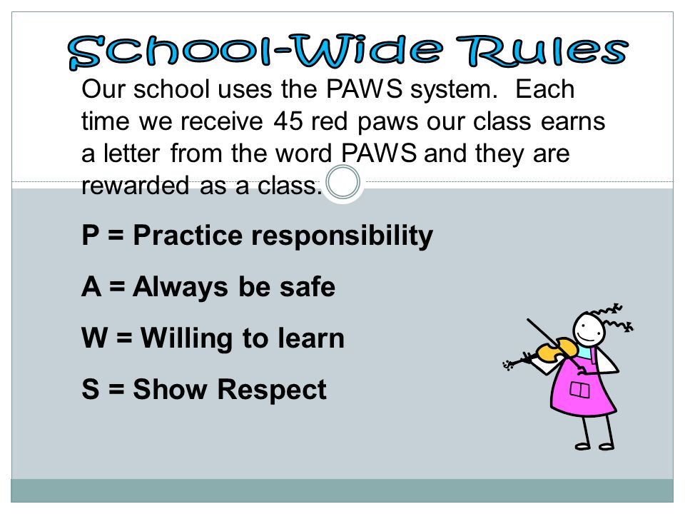 Our school uses the PAWS system.