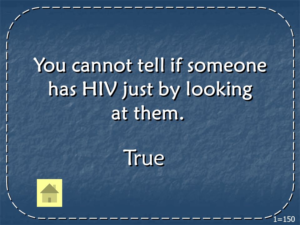 You cannot tell if someone has HIV just by looking at them.