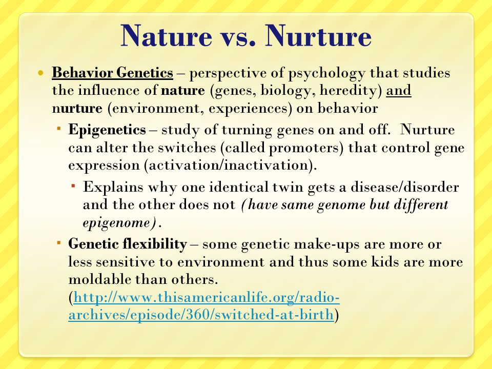 Nature And Nurture Essay