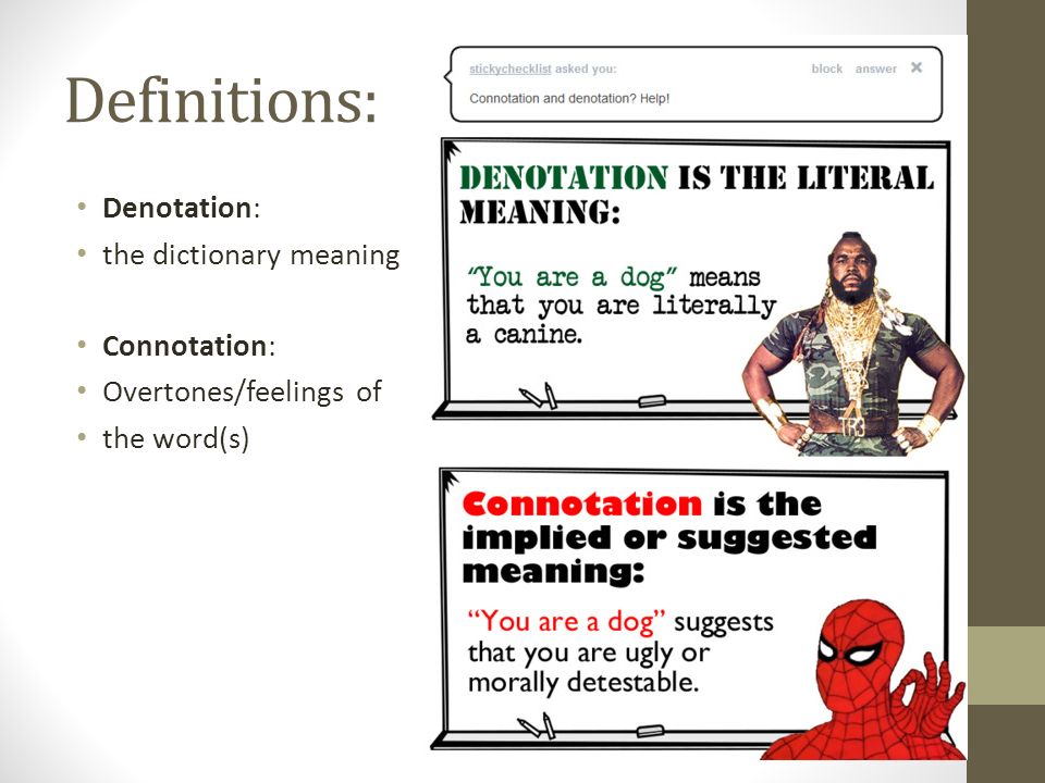 denotation and connotation