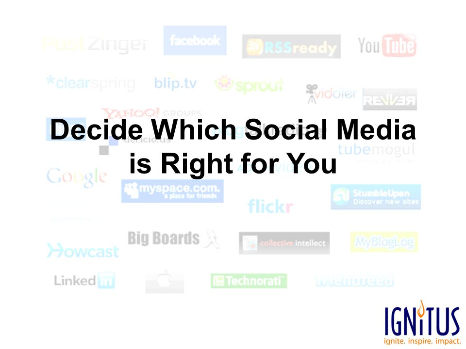 Decide Which Social Media is Right for You