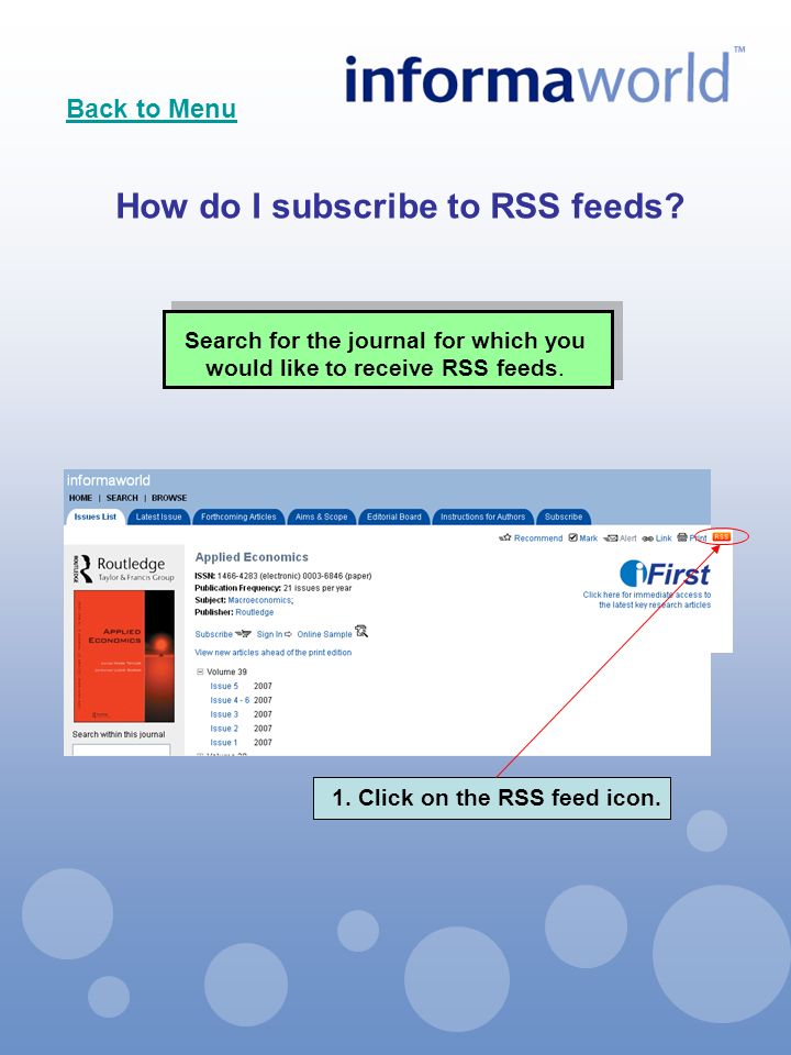 How do I subscribe to RSS feeds.