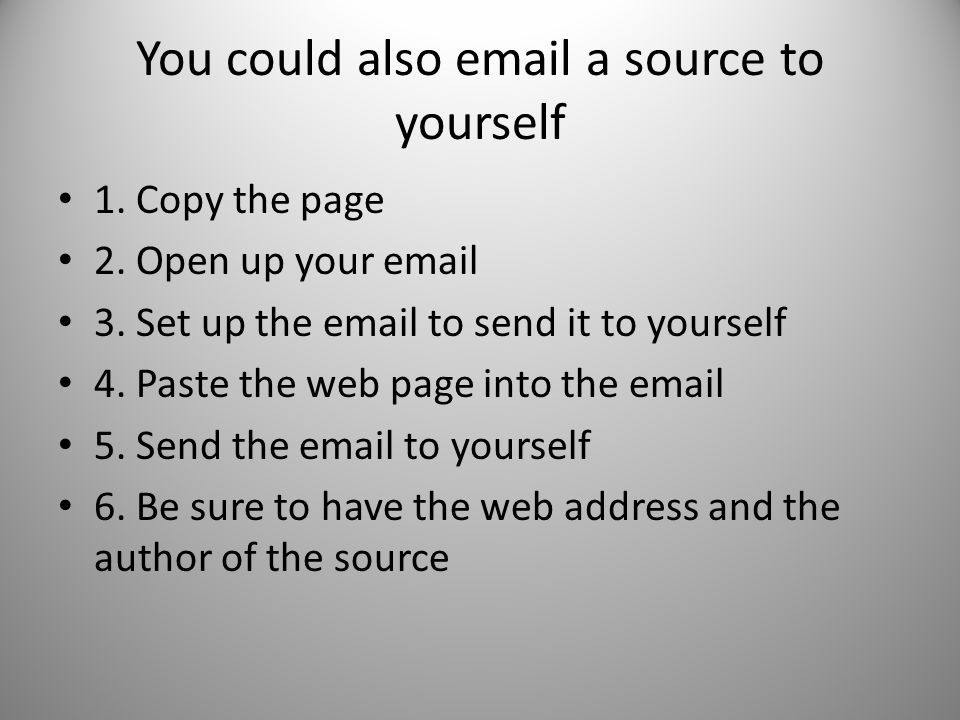 You could also  a source to yourself 1. Copy the page 2.