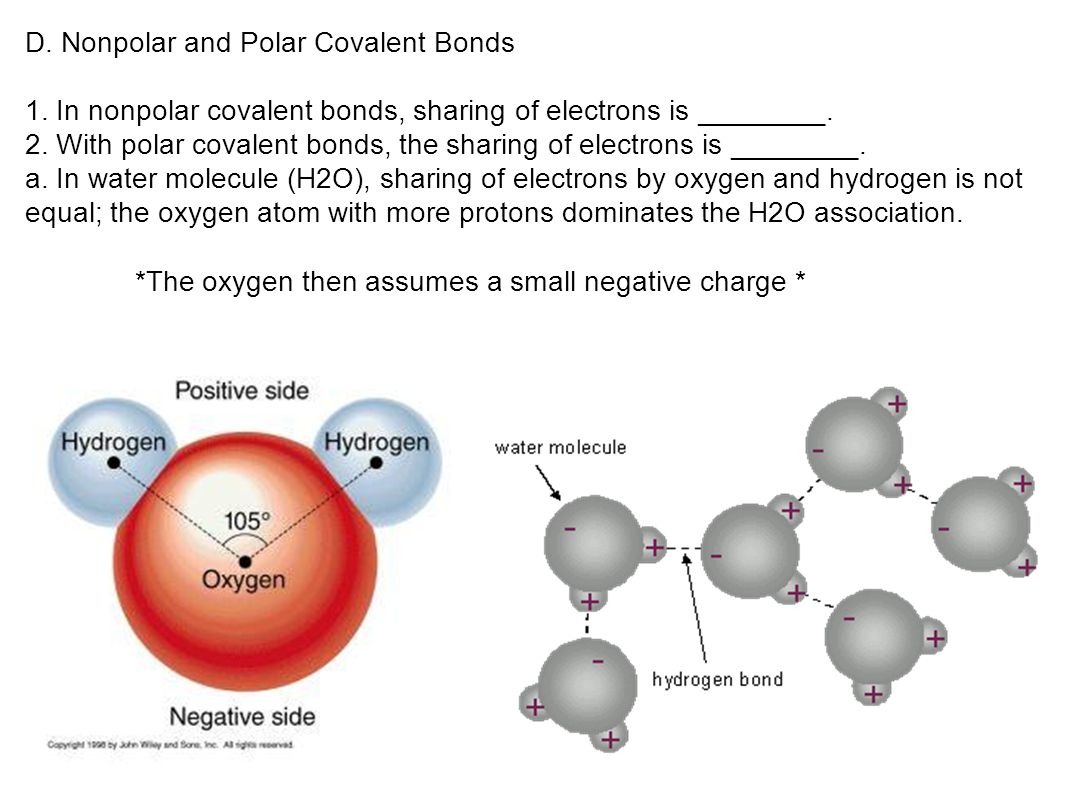 D. Nonpolar and Polar Covalent Bonds 1.