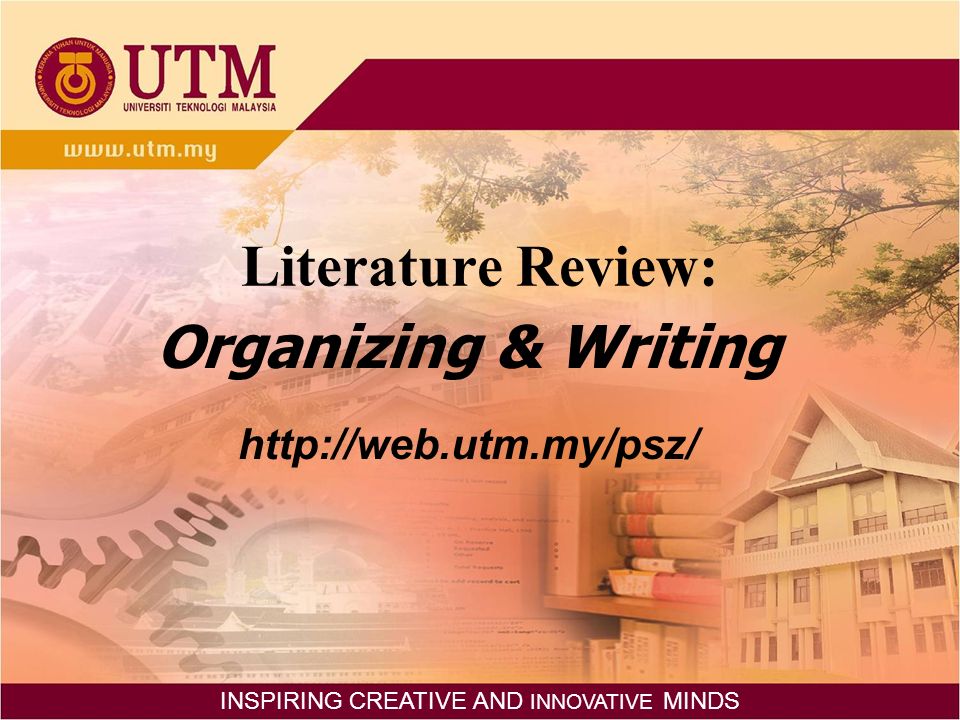 Organizing literature review articles