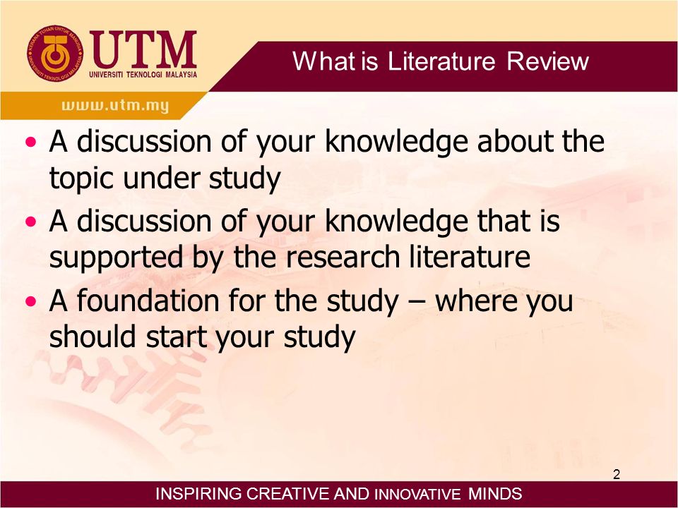 Organizing literature review articles