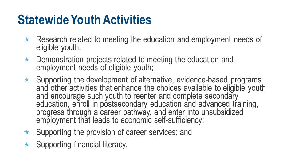 Statewide Youth Activities