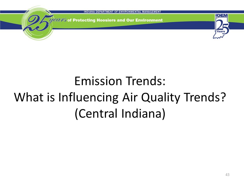 43 Emission Trends: What is Influencing Air Quality Trends (Central Indiana)