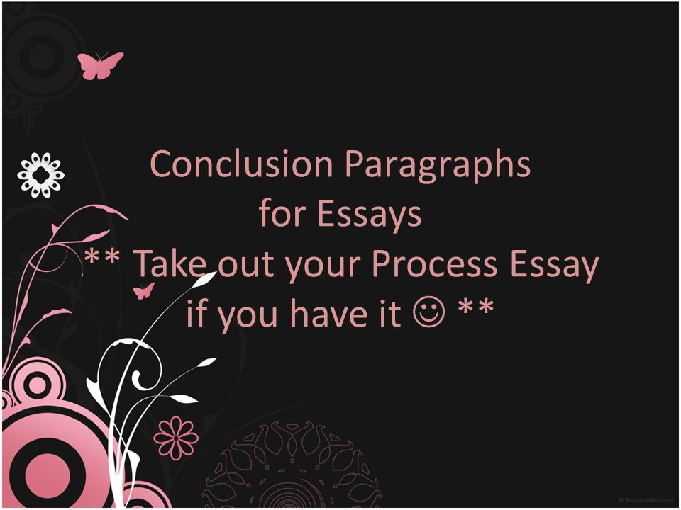 Conclusion paragraphs in essays