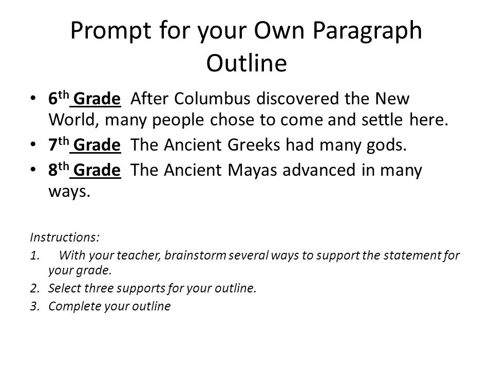 6 paragraph essay outline