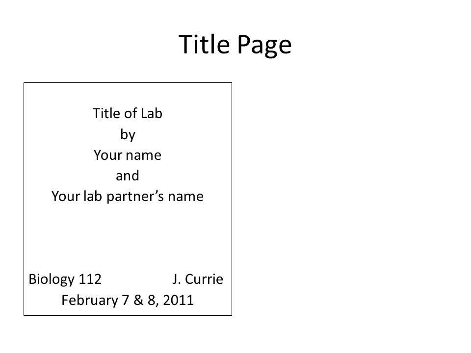 report cover page sample