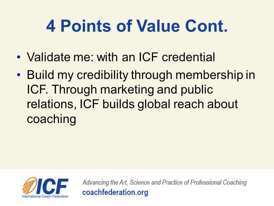 4 Points of Value Cont.