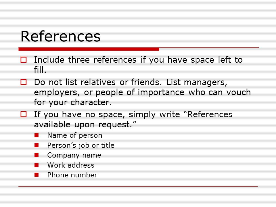three references