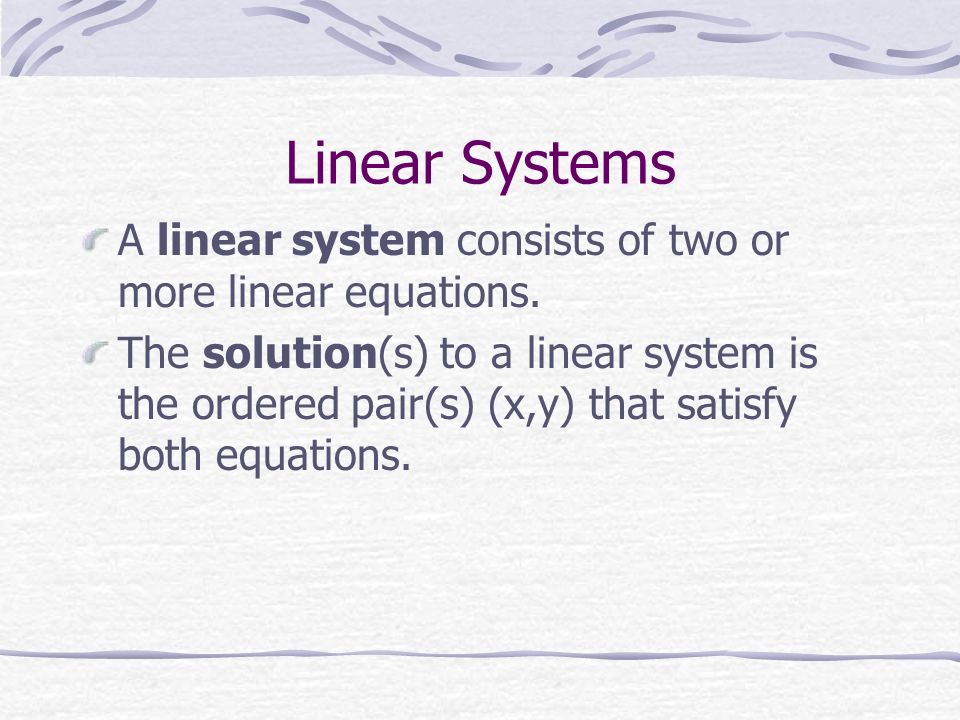 Solving Linear Systems Substitution Method Lisa Biesinger Coronado High School Henderson,Nevada