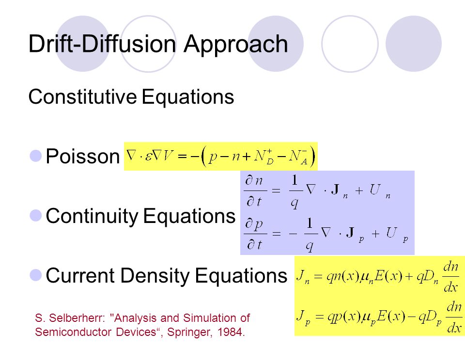 Drift Diffusion Modeling Prepared By Dragica Vasileska Professor 14 Drift Diffusion