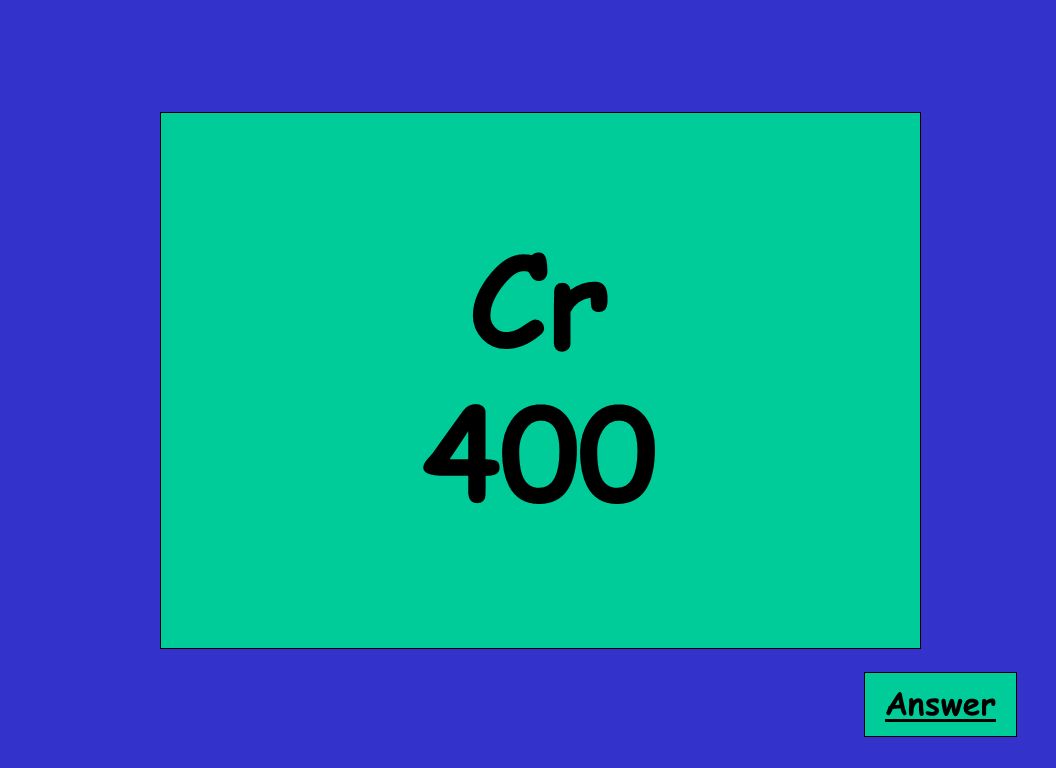 Cr 400 Answer