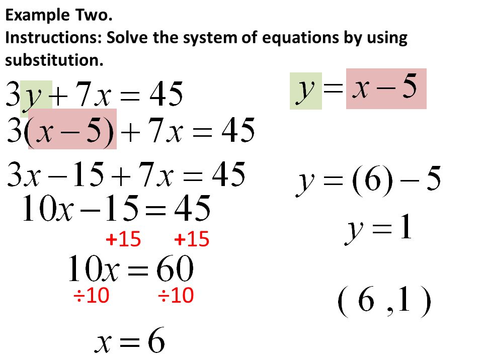 Example Of Linear Equation Talkchannels Chapter Section Topic Simultaneous Linear Equations Vocabulary