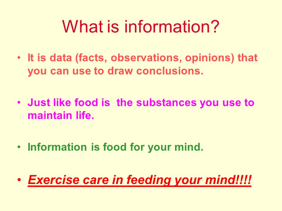 What is information.