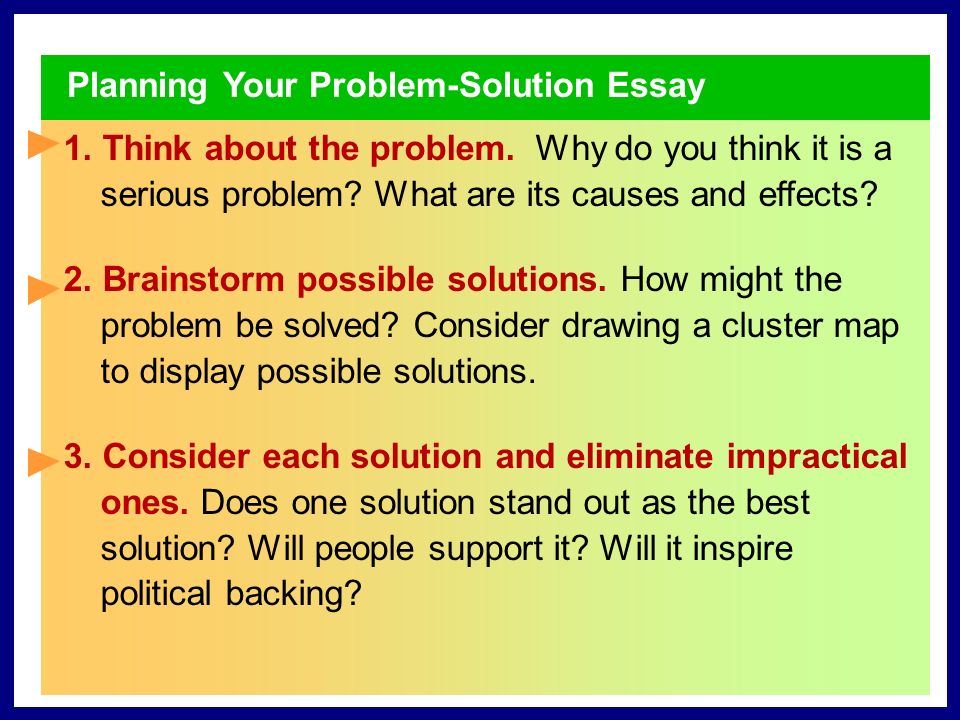 cause and solution essay topics