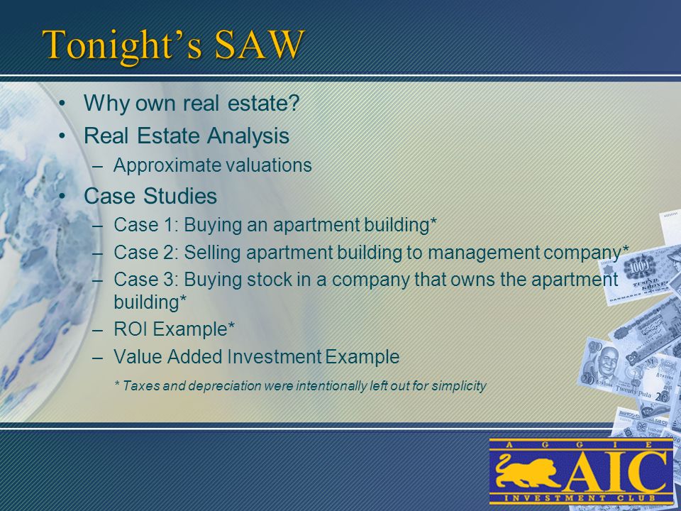 Why own real estate.