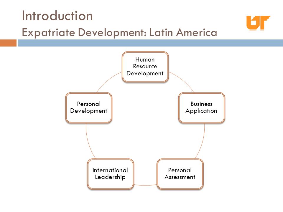 Introduction Expatriate Development: Latin America Human Resource Development Business Application Personal Assessment International Leadership Personal Development