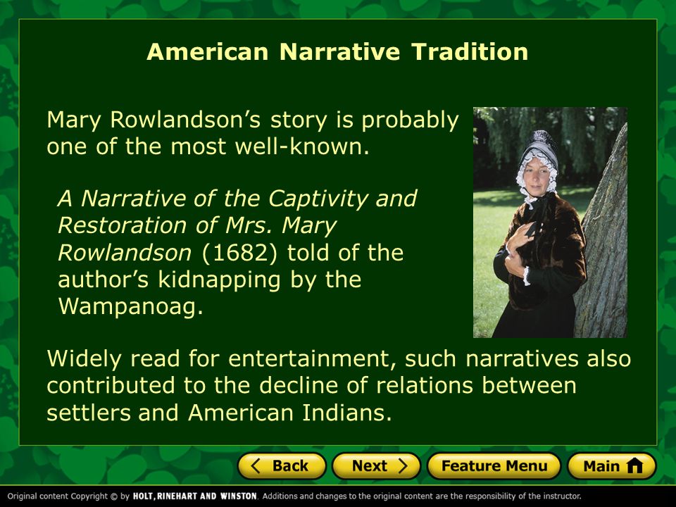 methaphoric ideas of food and word remove in the narrative of the captivity and restoration of mrs m The narrative of the captivity and restoration of mrsmary rowlandson reveals that the ghastly depiction of the indian religion (or what rowlandson perceives as a lack of religion) in the narrative is directly related to the ideologies of her puritan upbringing. methaphoric ideas of food and word remove in the narrative of the captivity and restoration of mrs m The narrative of the captivity and restoration of mrsmary rowlandson reveals that the ghastly depiction of the indian religion (or what rowlandson perceives as a lack of religion) in the narrative is directly related to the ideologies of her puritan upbringing.