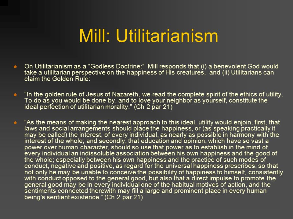 utilitarianism and morality