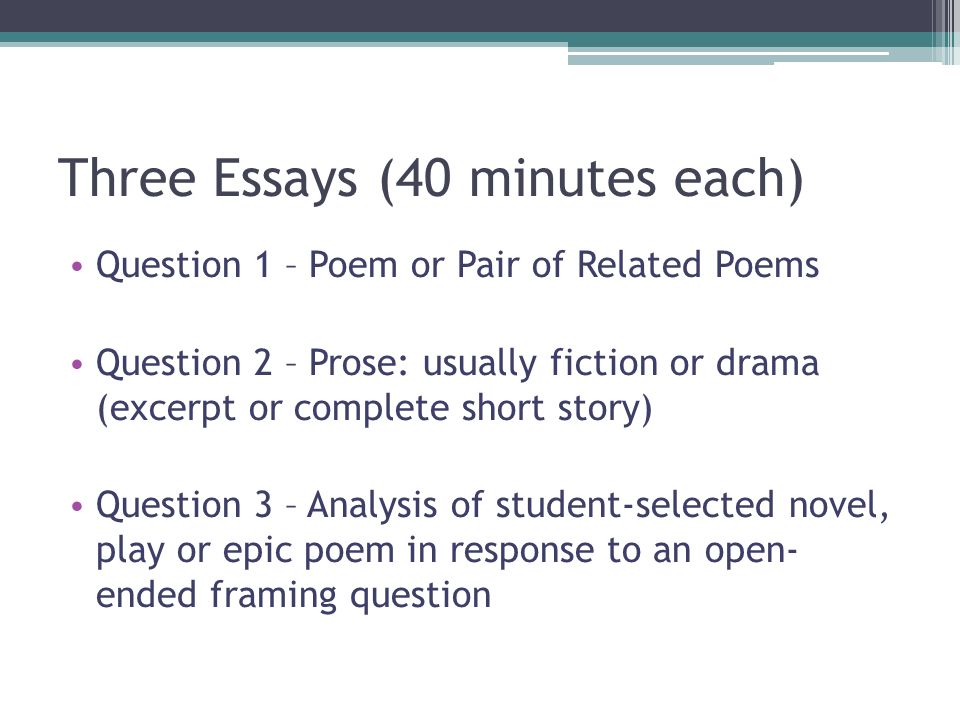 Ap english literature open ended essay questions