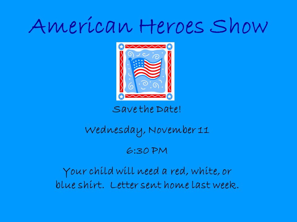 American Heroes Show Save the Date.