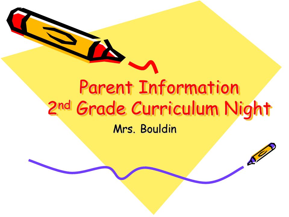 Parent Information 2 nd Grade Curriculum Night Mrs. Bouldin