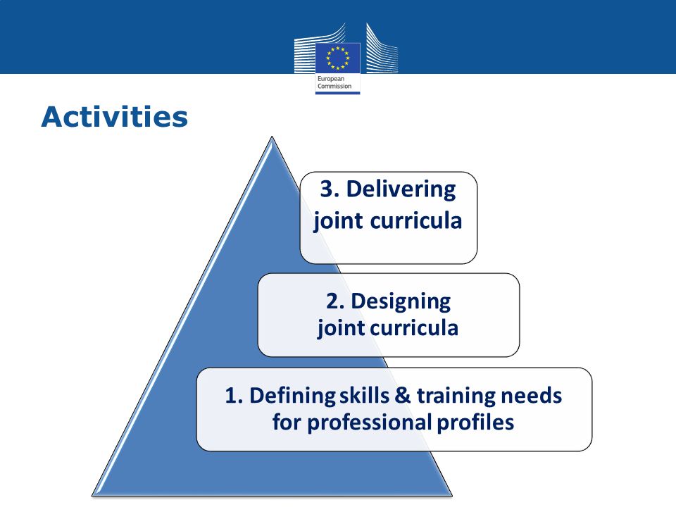Activities 3. Delivering joint curricula 2. Designing joint curricula 1.