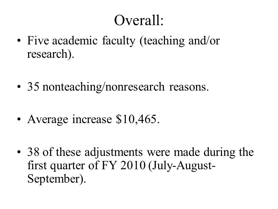 Overall: Five academic faculty (teaching and/or research).