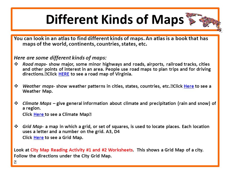 Printables Types Of Maps Worksheets map skills exploring through a webquest maps and globes different kinds of you can look in an atlas to find maps