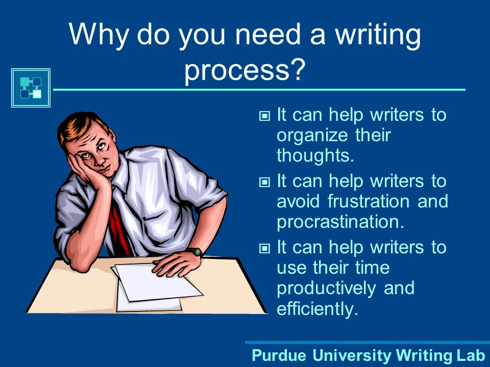 Purdue University Writing Lab Why do you need a writing process.