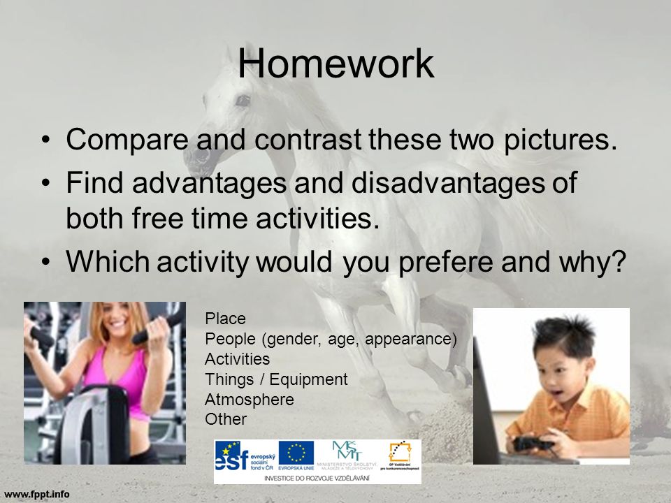 Homework Compare and contrast these two pictures.