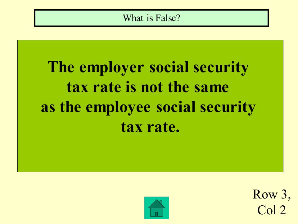 Row 3, Col 1 Employer payroll taxes expense is based on a percentage of employee earnings.
