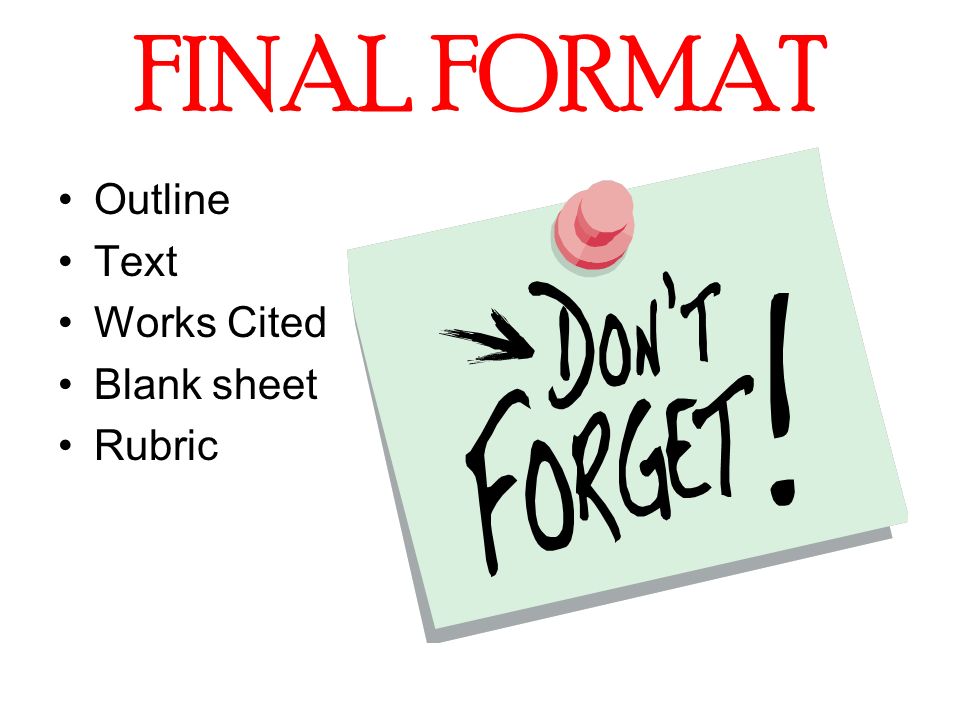 brief essay format