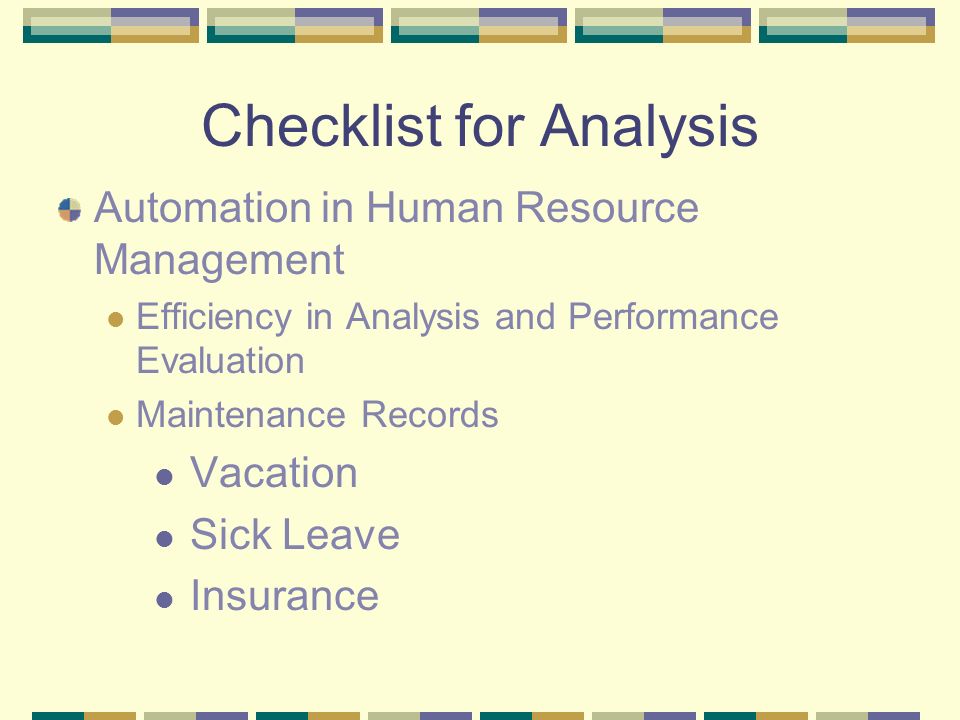 human resource checklist