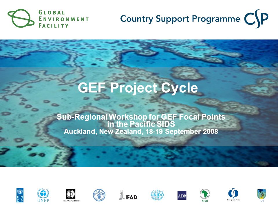 GEF Project Cycle Sub-Regional Workshop for GEF Focal Points in the Pacific SIDS Auckland, New Zealand, September 2008
